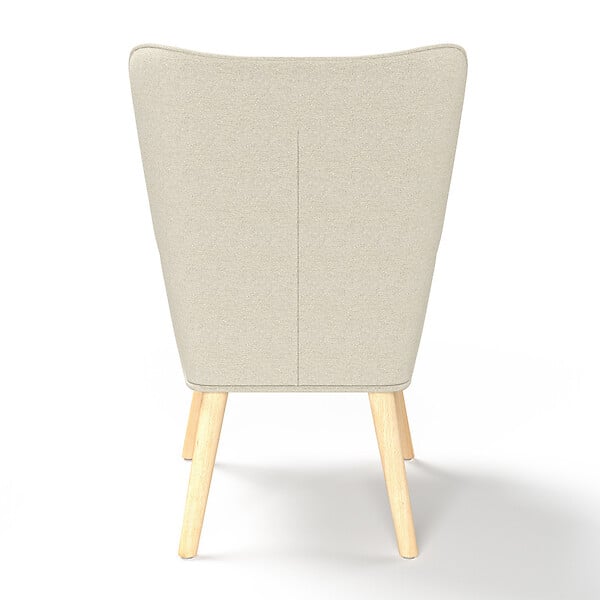 ID MARKET - Fauteuil scandinave IVAR en tissu beige - large