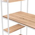 ID MARKET - Bureau bibliothèque DETROIT design industriel bois et métal blanc - vignette