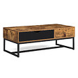 ID MARKET - Table basse plateau relevable rectangulaire CHICAGO 1 tiroir design industriel - vignette