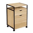 ID MARKET - Caisson de bureau support imprimante DETROIT 2 tiroirs design industriel - vignette