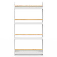ID MARKET - Bibliothèque murale enfant PAULETTE 4 étagères blanc et bois - vignette