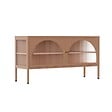 OVIALA - Meuble TV moderne 2 portes L115 cm en métal marron - Dreamy - vignette