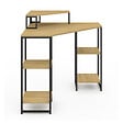 ID MARKET - Bureau d'angle DETROIT gain de place bureau informatique avec rangements - vignette