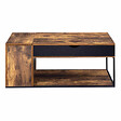 ID MARKET - Table basse plateau relevable rectangulaire CHICAGO avec coffre design industriel - vignette