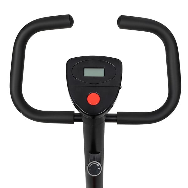 ID MARKET - Vélo d'appartement à résistance réglable, selle ajustable et écran LCD multifonction - large