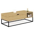 ID MARKET - Table basse plateau relevable rectangulaire DETROIT avec rangements design industriel - vignette