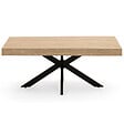 ID MARKET - Table basse rectangulaire ALIX 110 cm pied araignée bois et noir - vignette