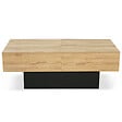 ID MARKET - Table basse coulissante rectangulaire MARTA bois noir et imitation hêtre - vignette