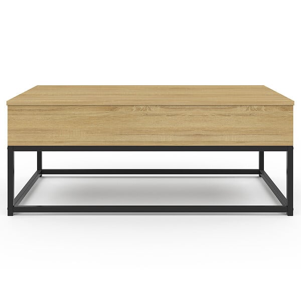 ID MARKET - Table basse plateau relevable rectangulaire DETROIT design industriel - large