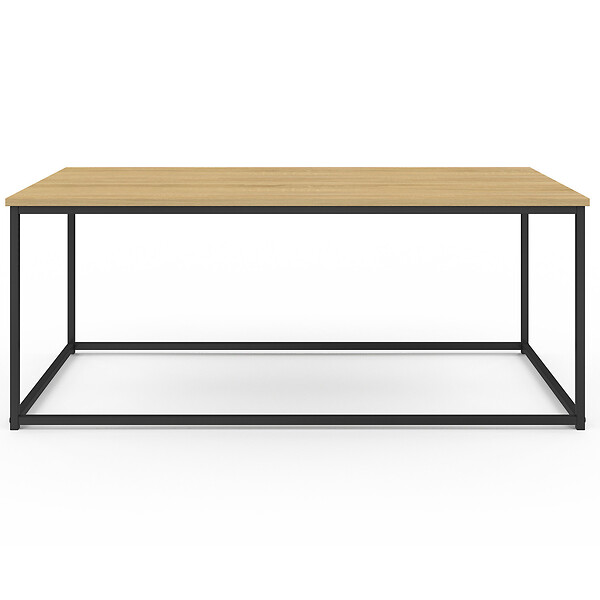 ID MARKET - Table basse rectangulaire DETROIT 113 cm design industriel bois et métal - large