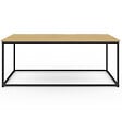 ID MARKET - Table basse rectangulaire DETROIT 113 cm design industriel bois et métal - vignette