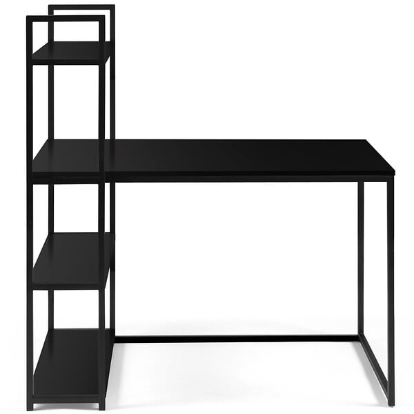 ID MARKET - Bureau bibliothèque DELSON noir design industriel - large