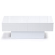 ID MARKET - Table basse coulissante rectangulaire MARTA bois blanc - vignette