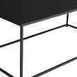 ID MARKET - Table basse rectangulaire DAVIS 113 cm en métal noir mat design industriel - vignette