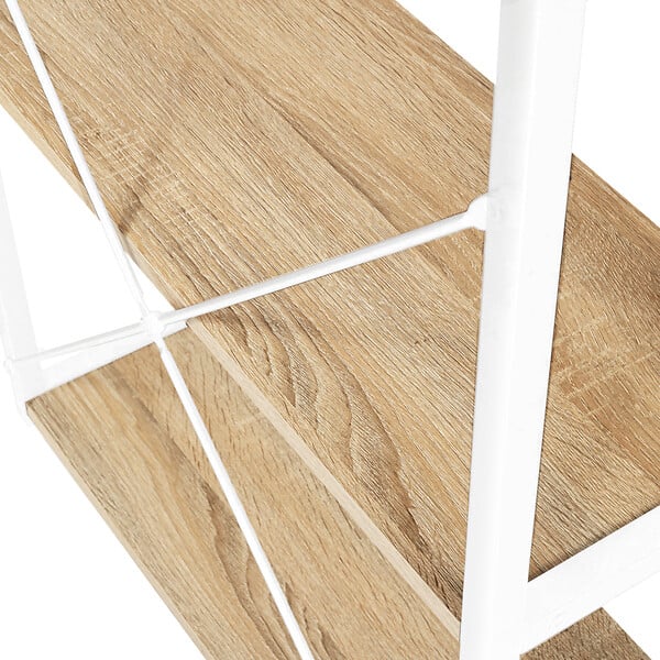 ID MARKET - Bureau droit DETROIT design industriel bois et métal blanc - large