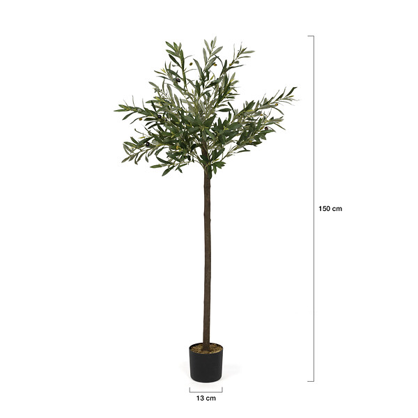 ID MARKET - Olivier artificiel hauteur 150 cm - large