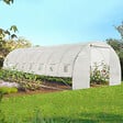 ID MARKET - Serre tunnel de jardin 4 saisons 24M² blanche gamme maraîchère DES ANDES 8x3M - vignette