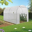 ID MARKET - Serre tunnel de jardin 4 saisons 6M² blanche gamme maraîchère ROMA 2x3M - vignette