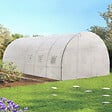 ID MARKET - Serre tunnel de jardin 18M² blanche gamme maraîchère CRIMÉE 6x3 M - vignette