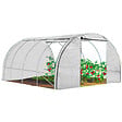 ID MARKET - Bâche de rechange 130 gr/m² pour serre 12m² blanche 4 saisons ZEBRA - vignette