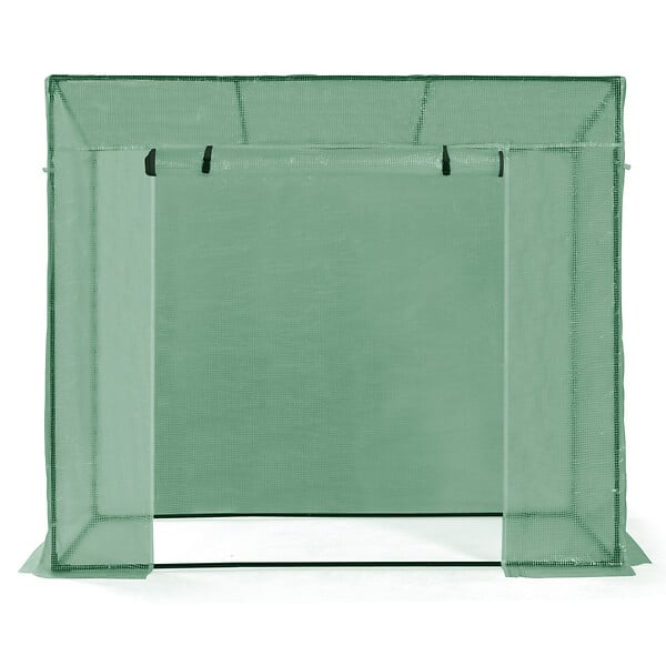 ID MARKET - Serre de jardin verte toutes saisons avec fenêtre et porte zippée - large