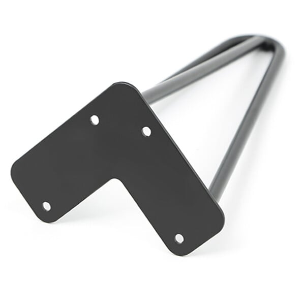 ID MARKET - Lot de 4 pieds épingle 40,5 cm pour table noir design industriel - large