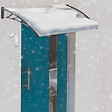 ID MARKET - Auvent de porte marquise d'accueil 80 x 120 CM polycarbonate - vignette