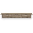 ID MARKET - Etagère murale console d'entrée LISE 3 tiroirs façon hêtre - vignette
