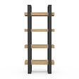 ID MARKET - Etagère 4 niveaux PHOENIX bois et noir - vignette
