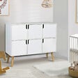 ID MARKET - Meuble de rangement cube enfant EMMIE avec 6 cases en bois blanc - vignette