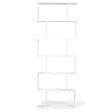 ID MARKET - Etagère bibliothèque SOFIA forme S bois blanc 189 cm - vignette