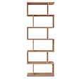 ID MARKET - Etagère bibliothèque SOFIA forme S bois façon hêtre 189 cm - vignette