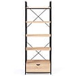 ID MARKET - Etagère 5 niveaux avec tiroir DETROIT design industriel 170 cm - vignette