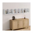 ID MARKET - Etagère murale suspendue double position CHIARA 8 étagères blanc 190 cm - vignette