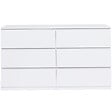 ID MARKET - Commode 6 tiroirs TOMI XXL 140 cm bois blanc - vignette