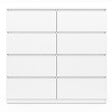 ID MARKET - Commode 8 tiroirs TOMI 110 cm bois blanc - vignette