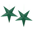 BELIANI - Lot de 2 décorations suspendues LED MOTTI Étoile 60 cm Vert émeraude - vignette