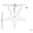 BELIANI - Lot de 2 décorations suspendues LED MOTTI Étoile 45 cm Rouge - vignette