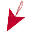 BELIANI - Lot de 2 décorations suspendues LED MOTTI Étoile 45 cm Rouge - vignette