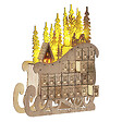 BELIANI - Décoration de Noël LED IMPALA Calendrier de l'Avent 40 cm Marron clair - vignette