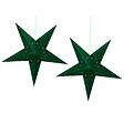 BELIANI - Lot de 2 décorations suspendues LED MOTTI Étoile 60 cm Vert émeraude - vignette