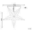 BELIANI - Lot de 2 décorations suspendues LED MOTTI Étoile 60 cm Vert émeraude - vignette