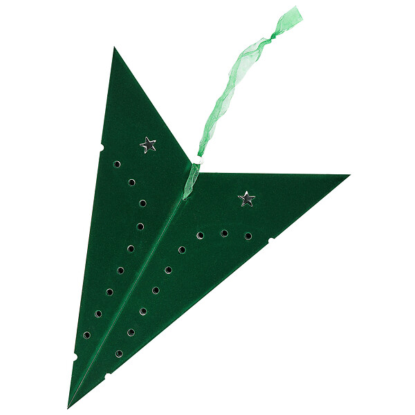 BELIANI - Lot de 2 décorations suspendues LED MOTTI Étoile 60 cm Vert émeraude - large