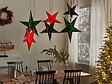 BELIANI - Lot de 2 décorations suspendues LED MOTTI Étoile 45 cm Noir - vignette