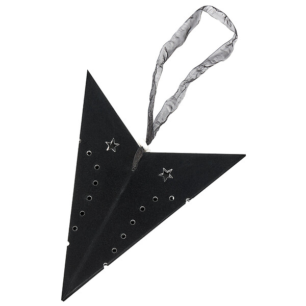 BELIANI - Lot de 2 décorations suspendues LED MOTTI Étoile 45 cm Noir - large