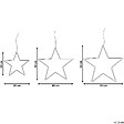 BELIANI - Lot de 3 décorations suspendues LED KUNNARI Étoile 50/40/30 cm Argenté - vignette