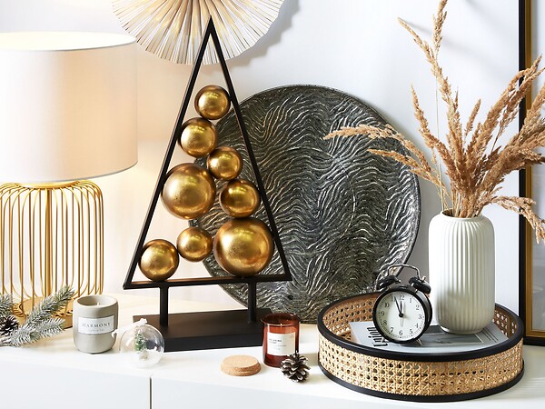 BELIANI - Décoration de Noël RANUA Arbre de Noël 65 cm Doré - large
