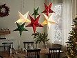 BELIANI - Lot de 2 décorations suspendues LED MOTTI Étoile 45 cm Vert émeraude - vignette