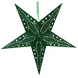 BELIANI - Lot de 2 décorations suspendues LED MOTTI Étoile 45 cm Vert émeraude - vignette