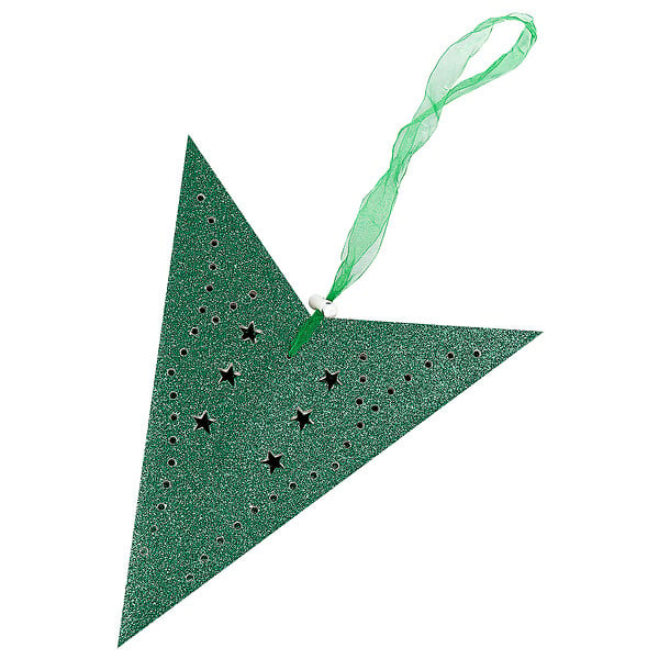 BELIANI - Lot de 2 décorations suspendues LED MOTTI Étoile 45 cm Vert émeraude - large
